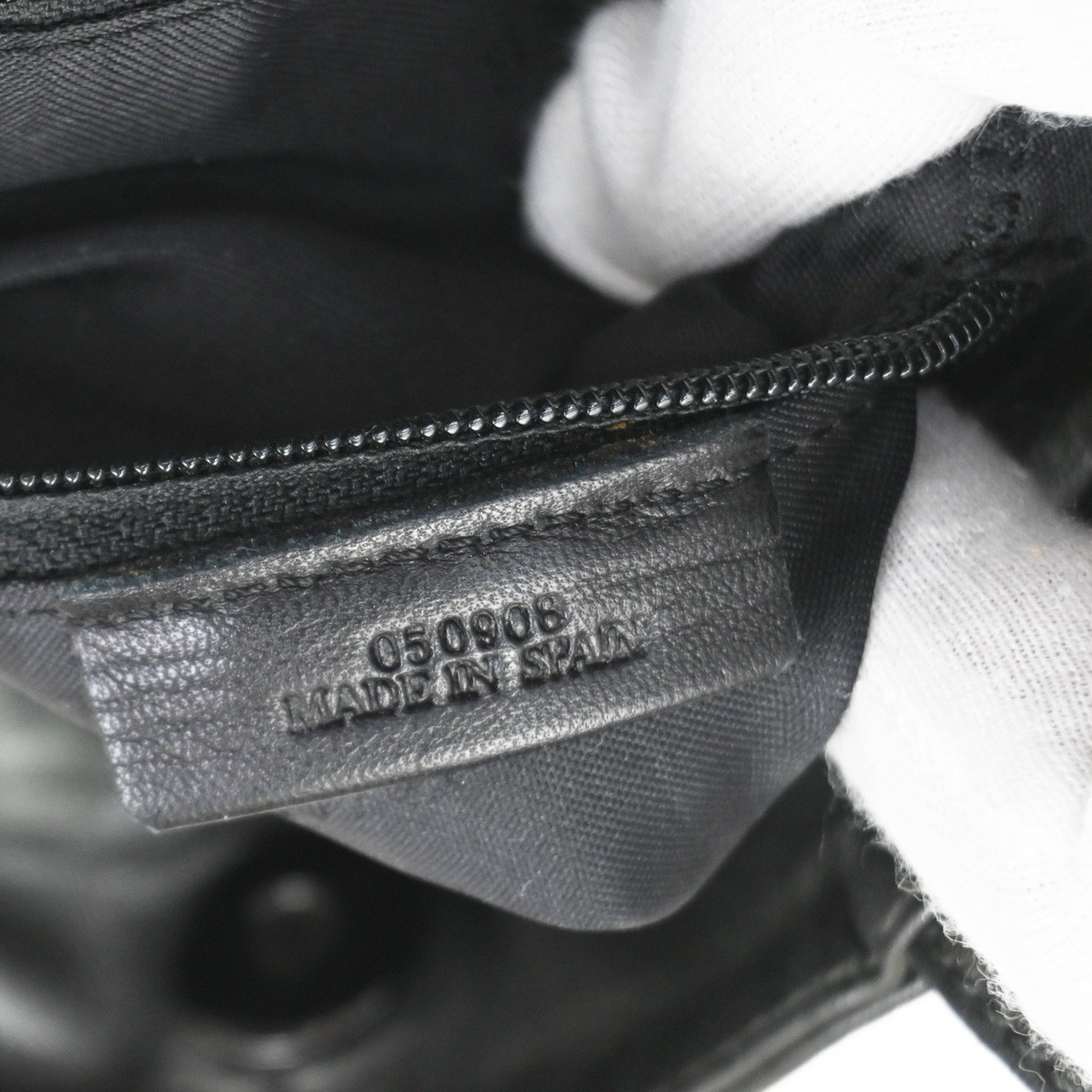 LOEWE ANAGRAM Logo Aire Handbag Nappa Leather Gray SHW Spain 85CA575