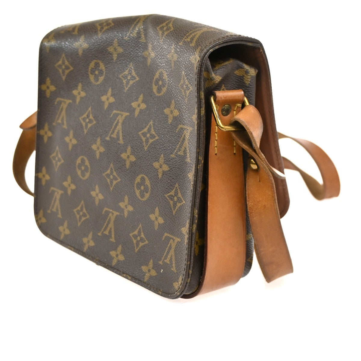 LOUIS VUITTON Cartouchiere MM Shoulder Bag Monogram Leather Brown M51253 30CA972