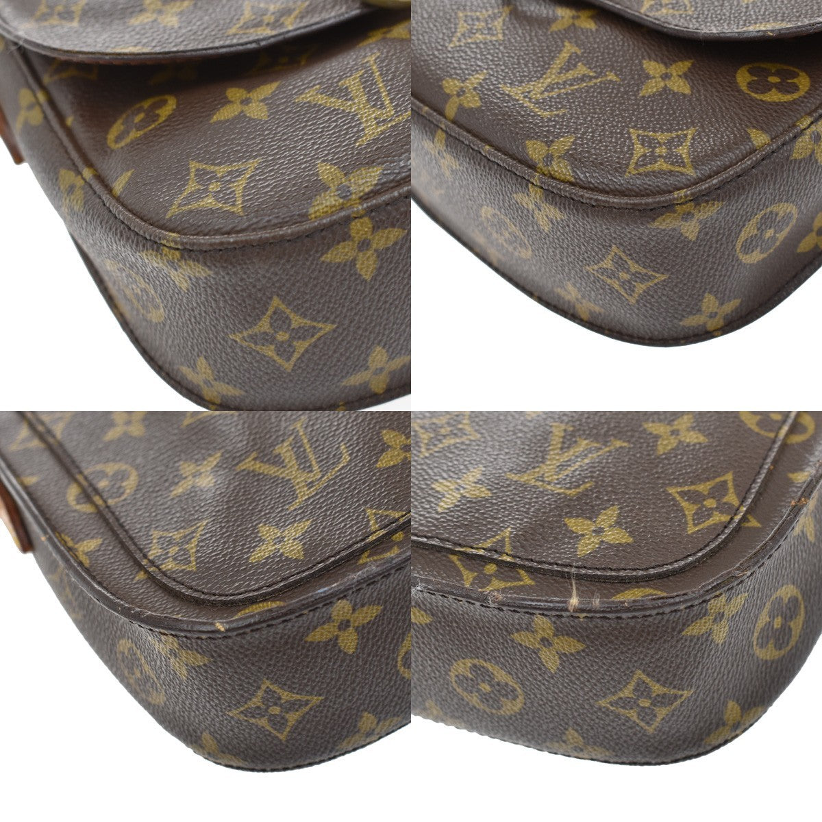 LOUIS VUITTON Saint Cloud MM Shoulder Bag Monogram Leather Brown M51243 36KB309