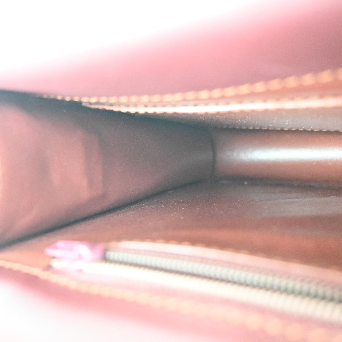 MUST DE CARTIER 2C Logo Two Flap Shoulder Bag Leather Bordeaux GHW Spain 37ZA278