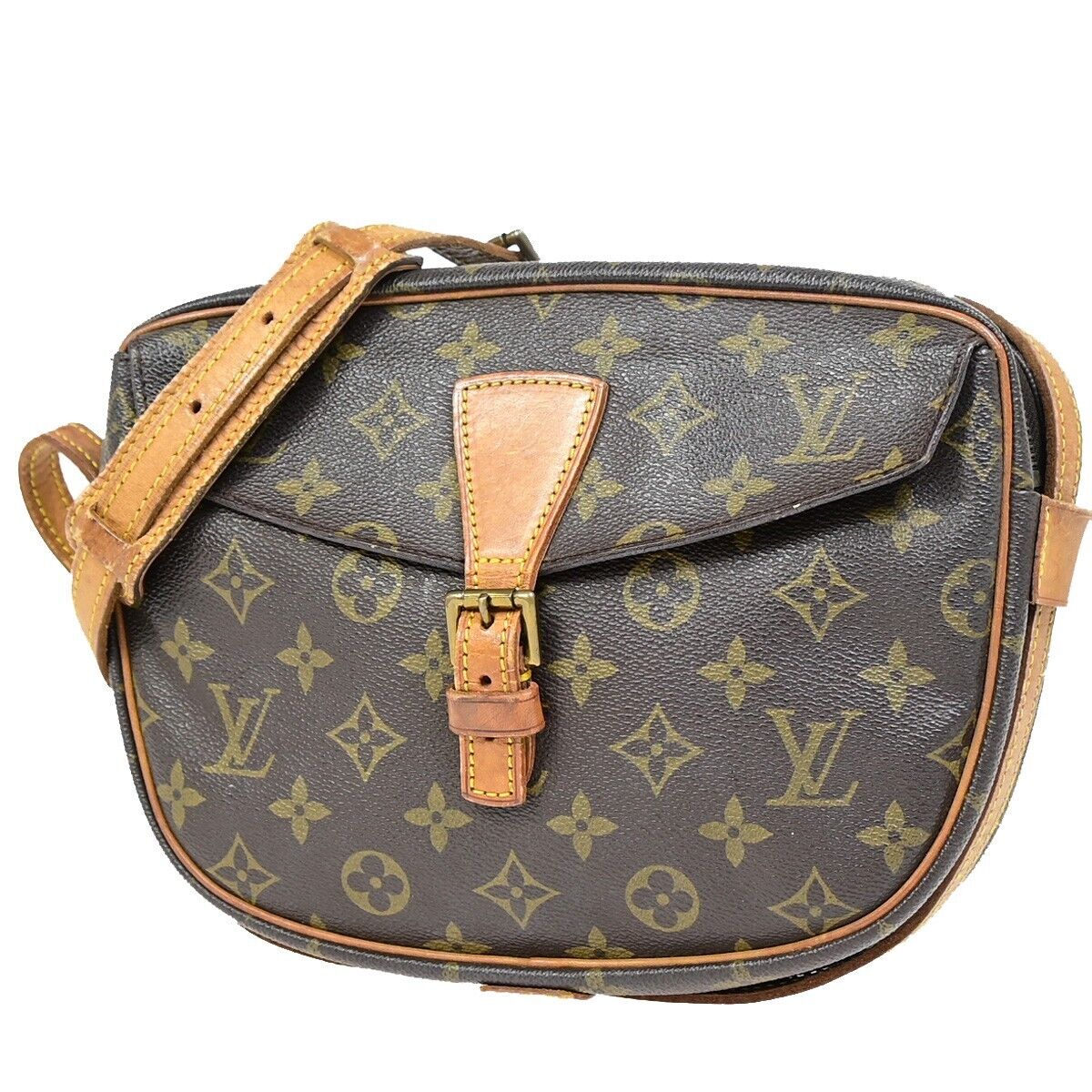 LOUIS VUITTON Jeune Fille MM Shoulder Bag Monogram Leather Brown M51226 33EB027