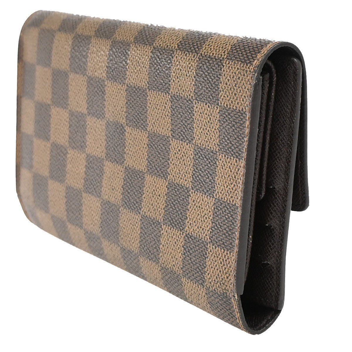 LOUIS VUITTON International Trifold Wallet Damier Leather Brown N61215 02KP147
