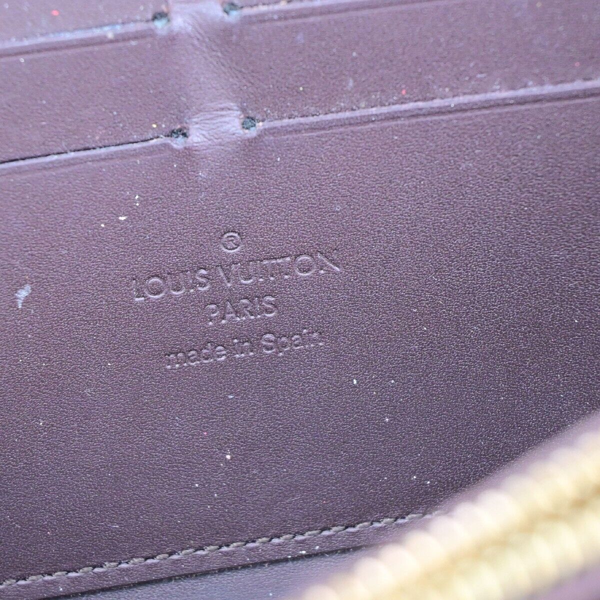 LOUIS VUITTON Zippy Long Wallet Monogram Vernis Leather Amarante M93522 67EB376