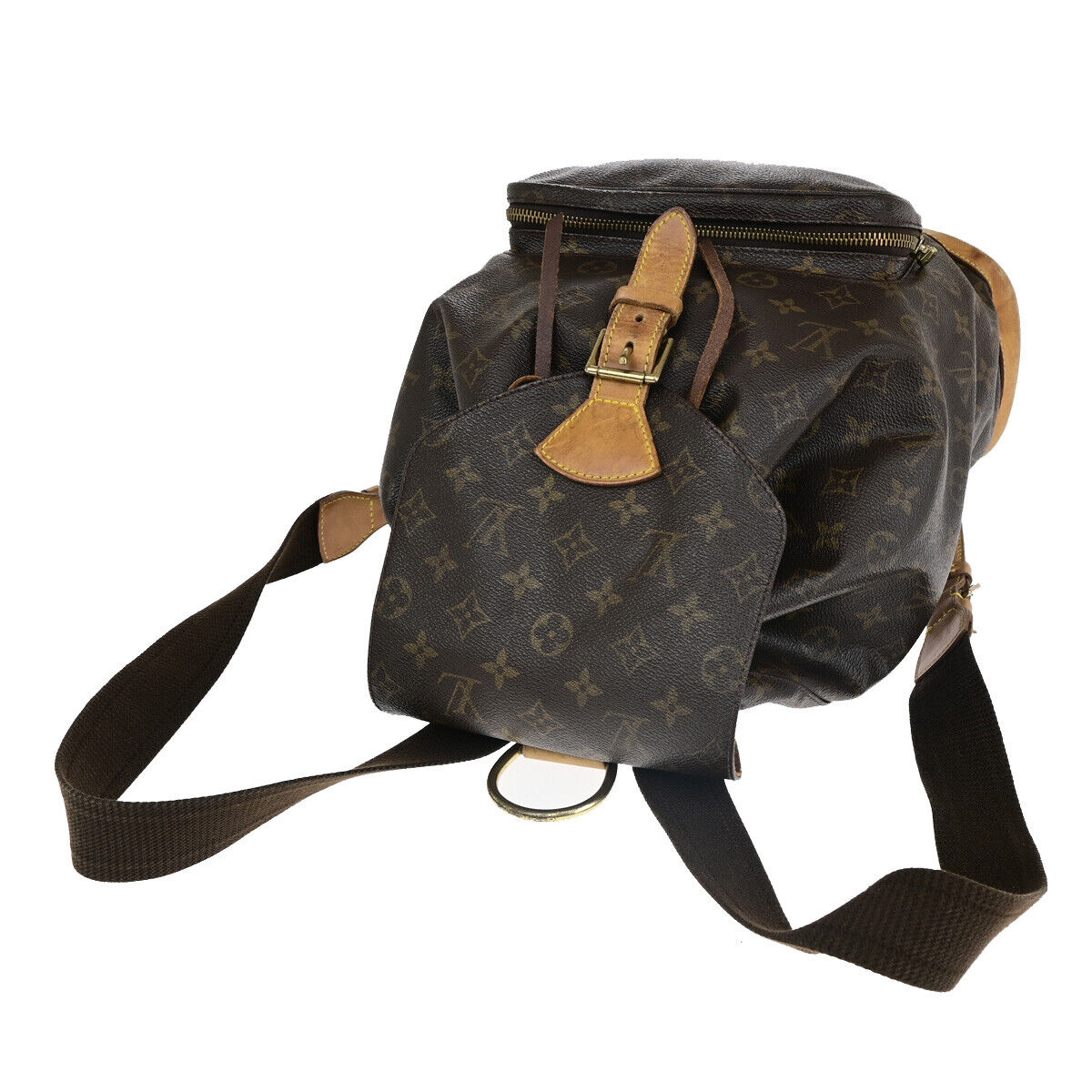 LOUIS VUITTON Montsouris GM Backpack Bag Monogram Leather Brown M51135 79YF441