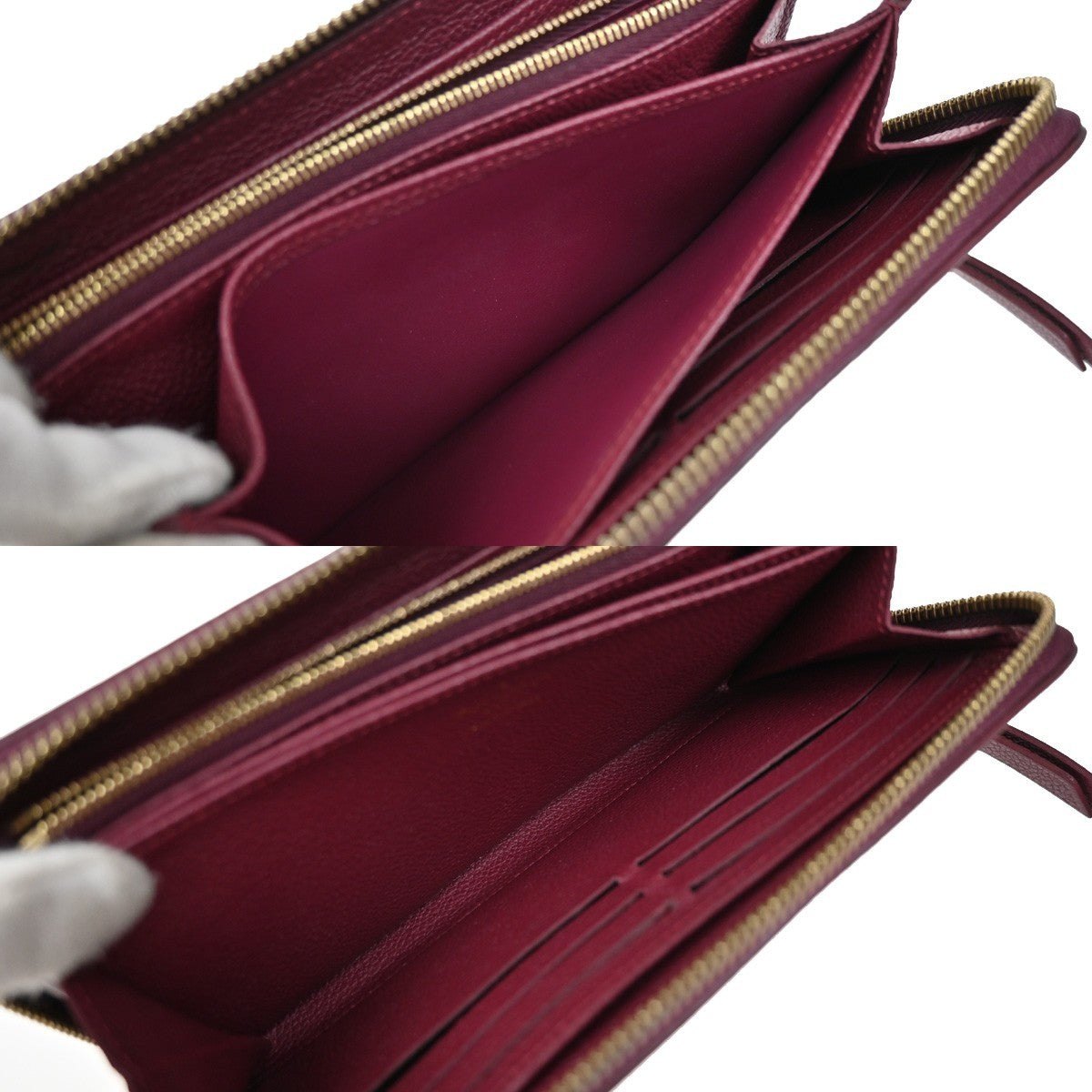 LOUIS VUITTON Zippy Wallet Long Wallet Monogram Empreinte Raisin M64803 73KB340