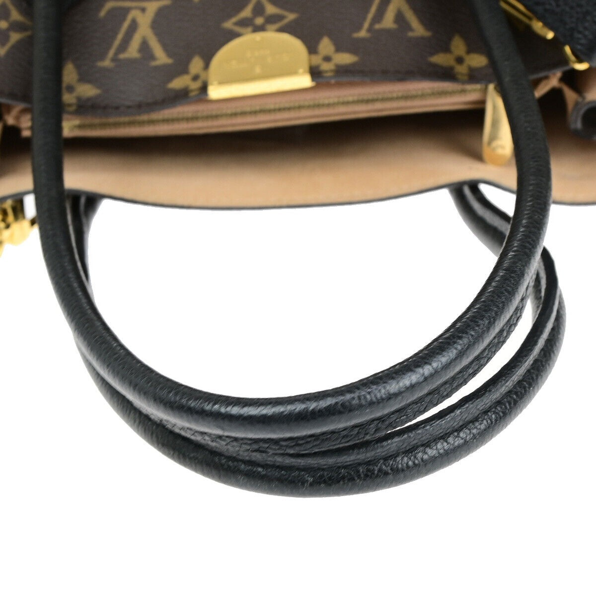 LOUIS VUITTON Flandrin 2Way Hand Bag Monogram Leather BN Black M41595 689RK211