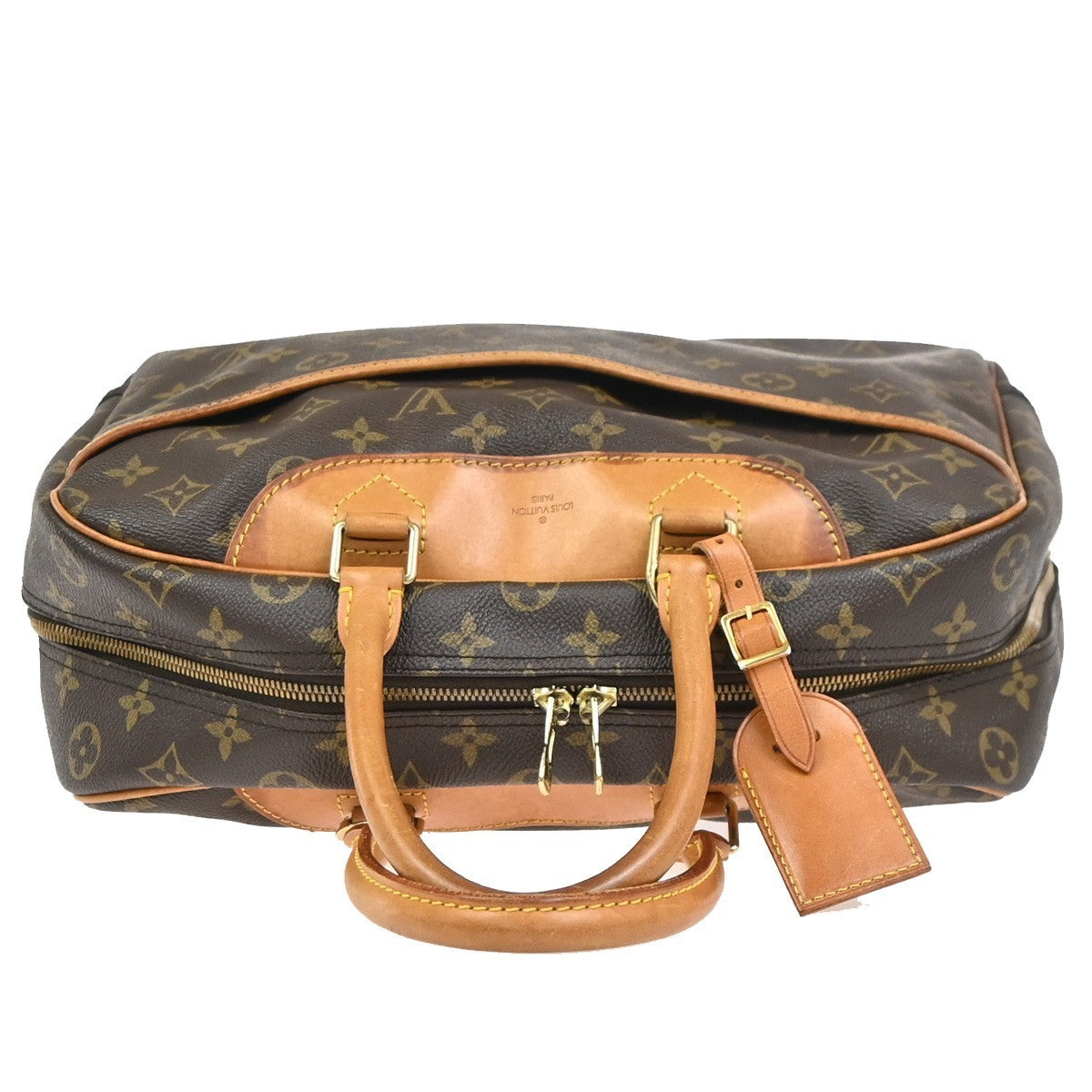 LOUIS VUITTON LV Logo Deauville Hand Bag Monogram Leather Brown M47270 89KD015