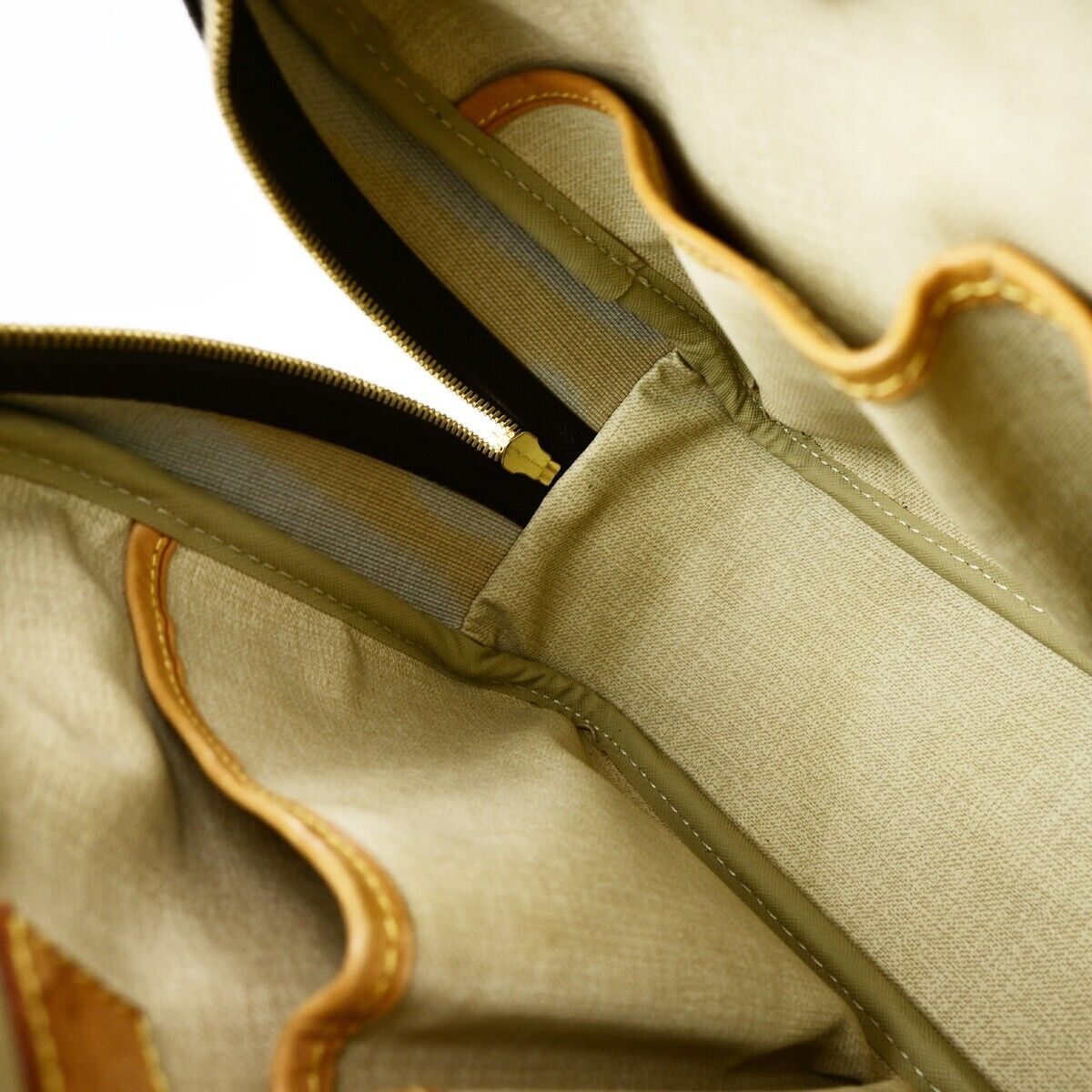 LOUIS VUITTON LV Logo Trouville Hand Bag Monogram Leather Brown M42228 83ED019