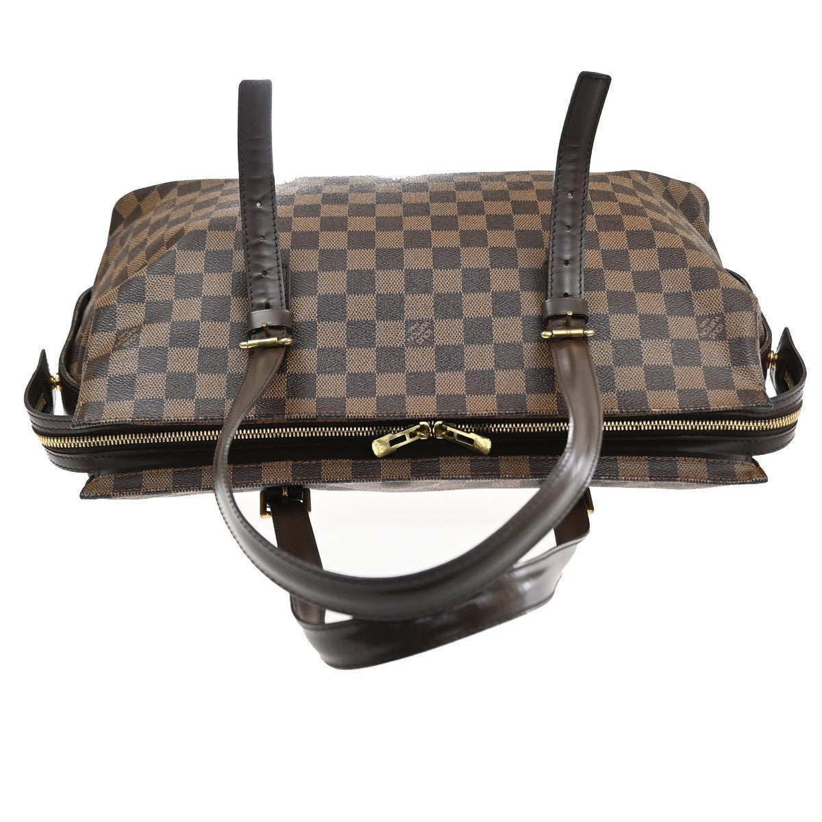 LOUIS VUITTON Chelsea Shoulder Tote Bag Damier Ebene Leather BN N51119 86YJ119