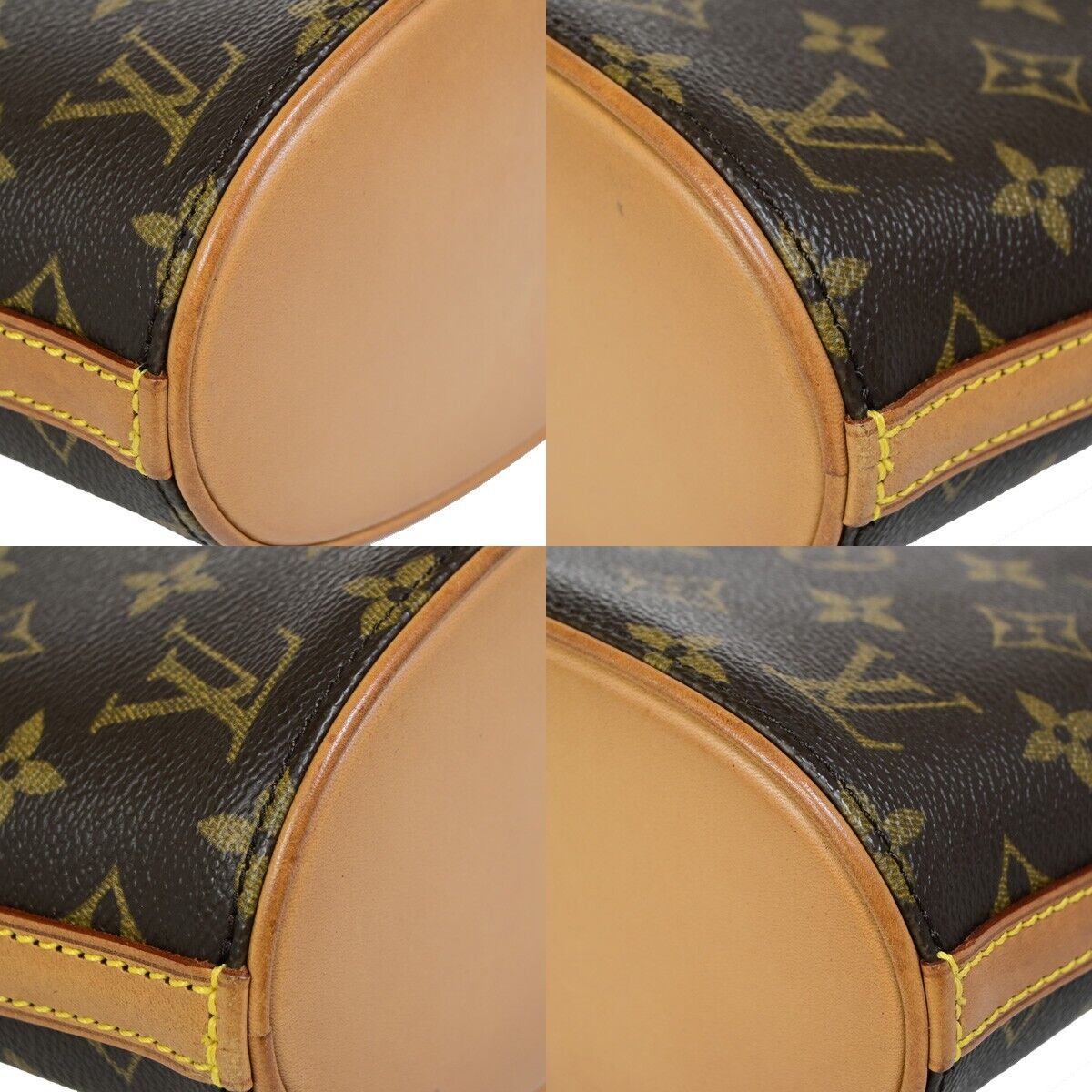 LOUIS VUITTON Logo Drouot Shoulder Bag Monogram Leather Brown GHW M51290 11EB599