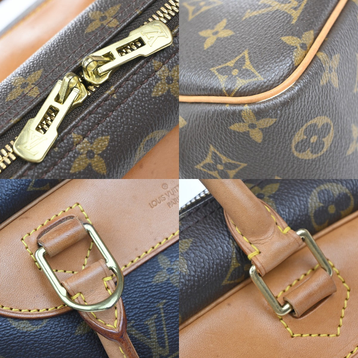 LOUIS VUITTON LV Logo Deauville Hand Bag Monogram Leather Brown M47270 74KP594
