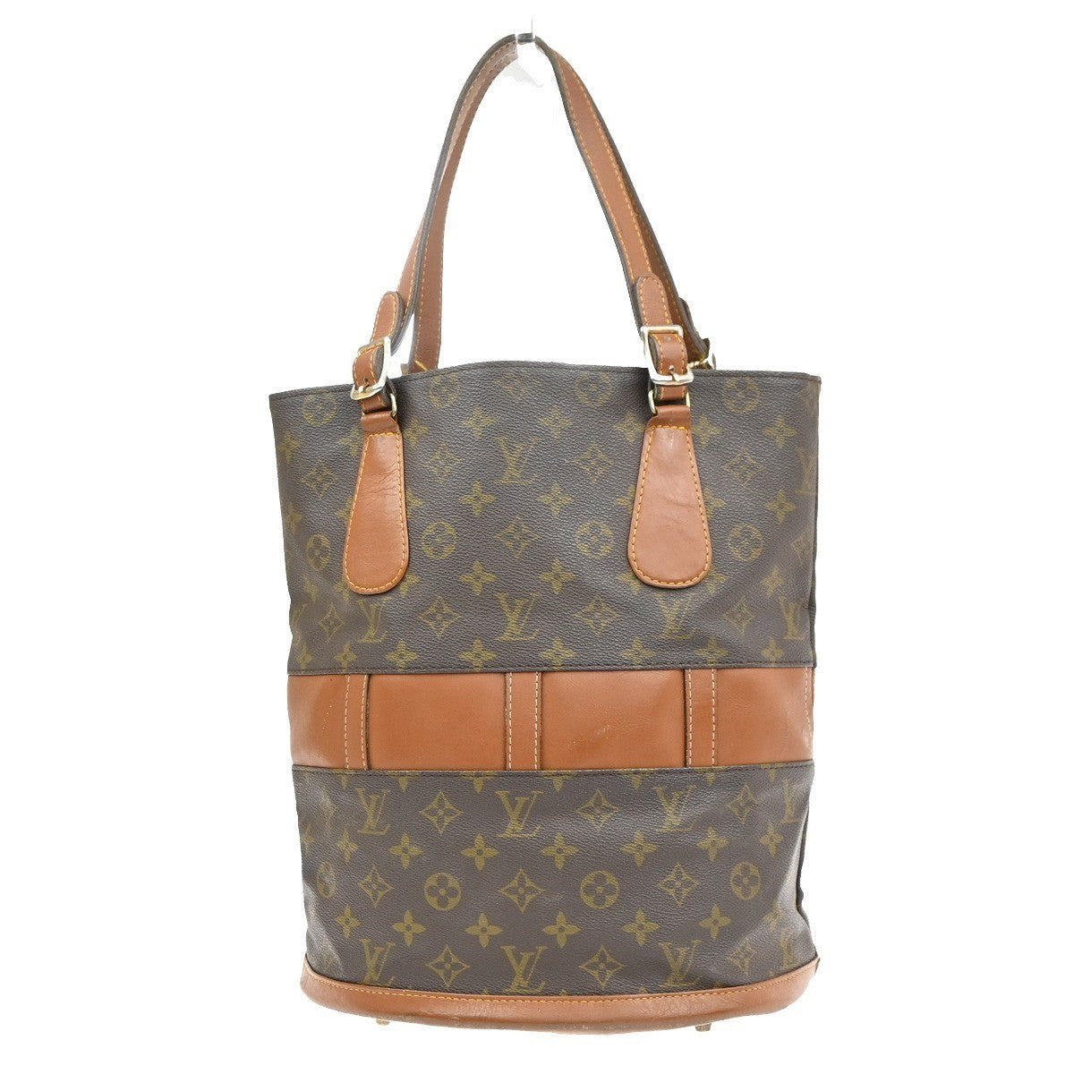 LOUIS VUITTON Bucket GM Hand Bag Monogram Leather Brown USA T42236 66SA071