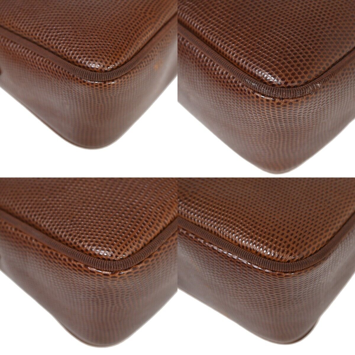 SALVATORE FERRAGAMO Vara Mini Shoulder Bag Embossing Leather Brown GHW 62YD180