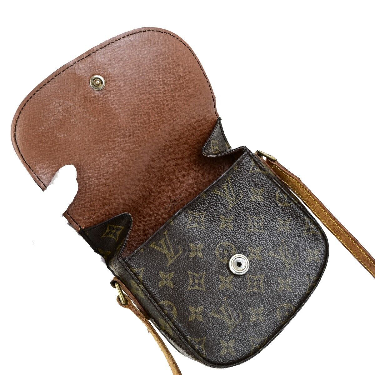 LOUIS VUITTON Mini Saint Cloud Shoulder Bag Monogram Leather BN M51244 65FB334
