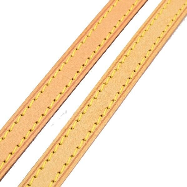 LOUIS VUITTON Logo Shoulder Strap Leather Brown Gold Bag Accessory 63EE058