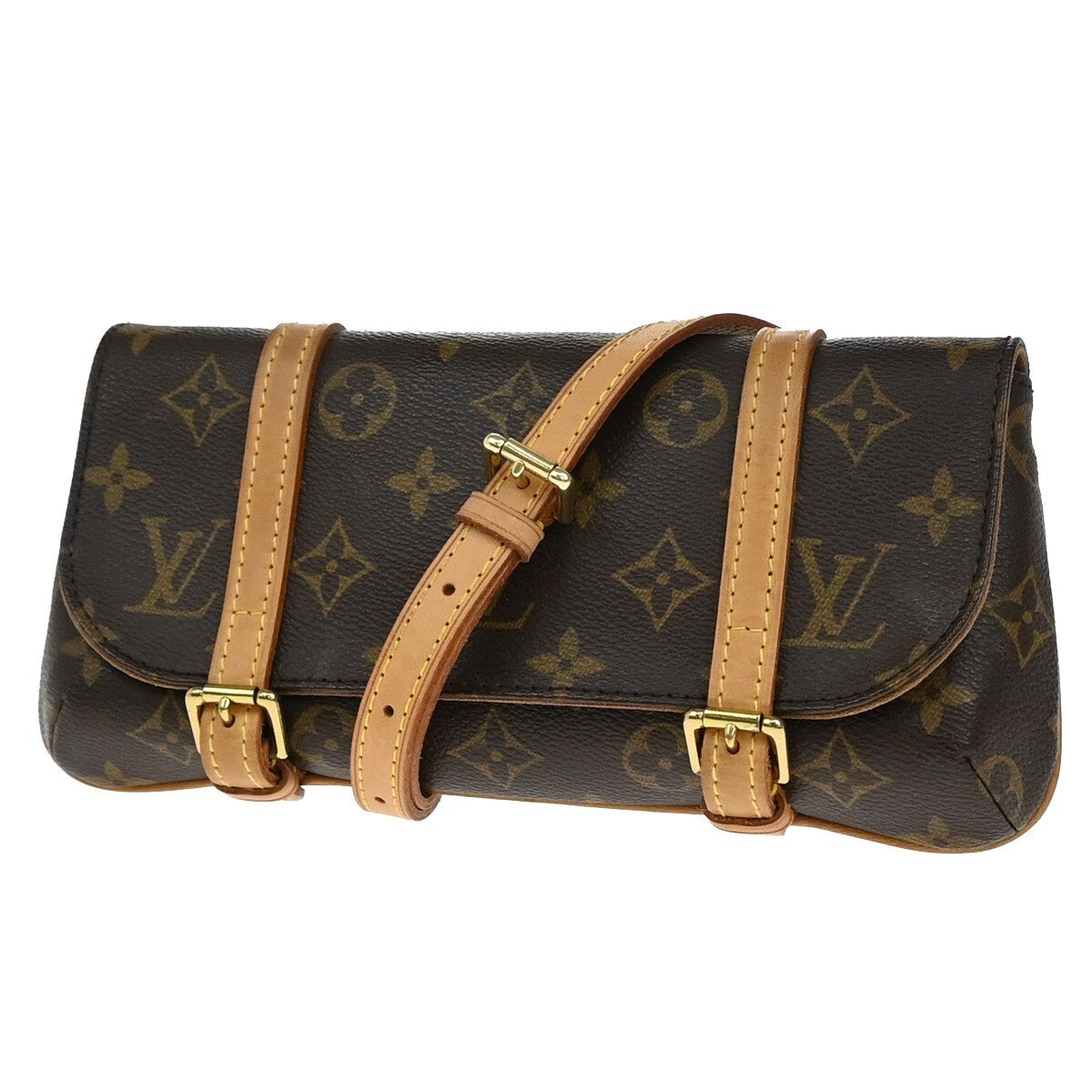 LOUIS VUITTON LV Pochette Marrell Bum Bag Monogram Leather Brown M51159 94EE150