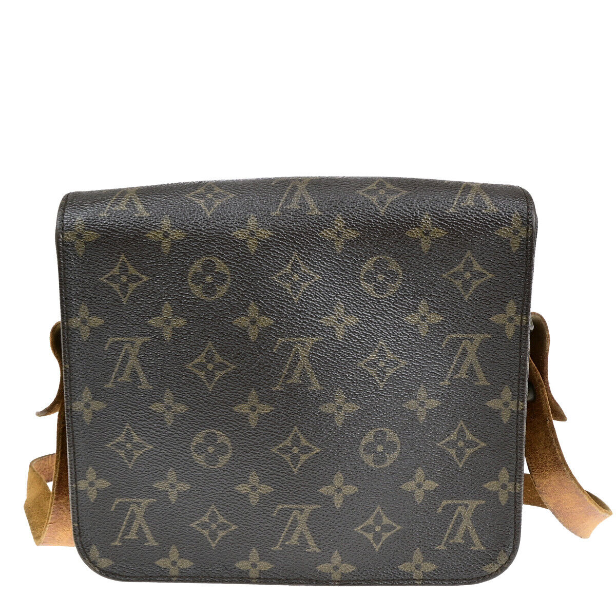 LOUIS VUITTON Cartouchiere MM Shoulder Bag Monogram Leather Brown M51253 61SH981