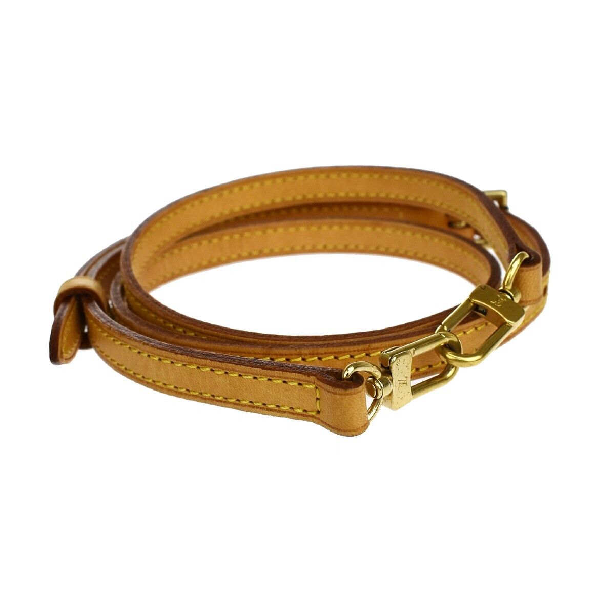LOUIS VUITTON Shoulder Strap Leather Brown Gold France Bag Accessory 38RH313
