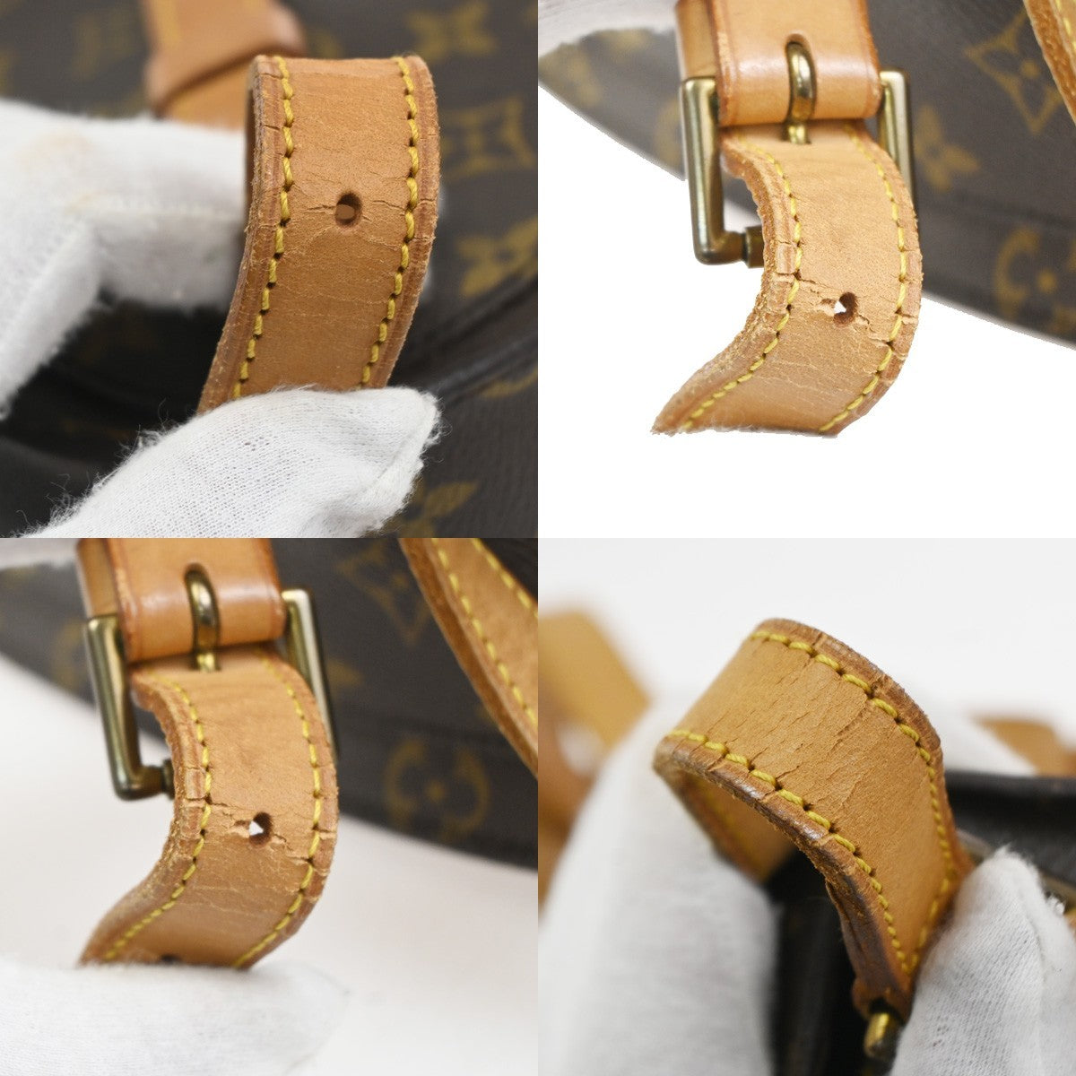 LOUIS VUITTON Saint Cloud GM Shoulder Bag Monogram Leather Brown M51242  39CA826