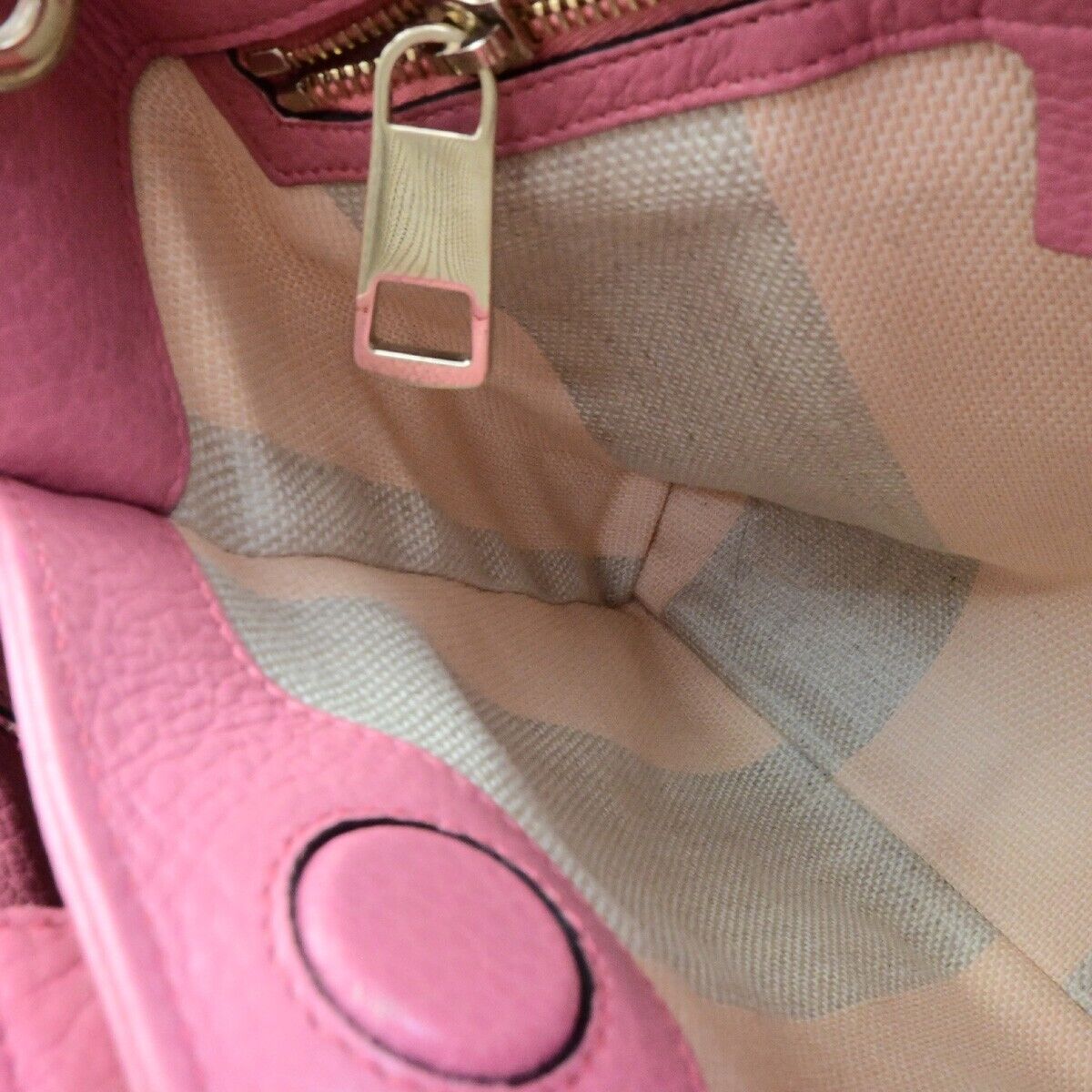 GUCCI Bamboo Shopper 2Way Shoulder Hand Bag Raffia Leather Pink Brown 84ED384