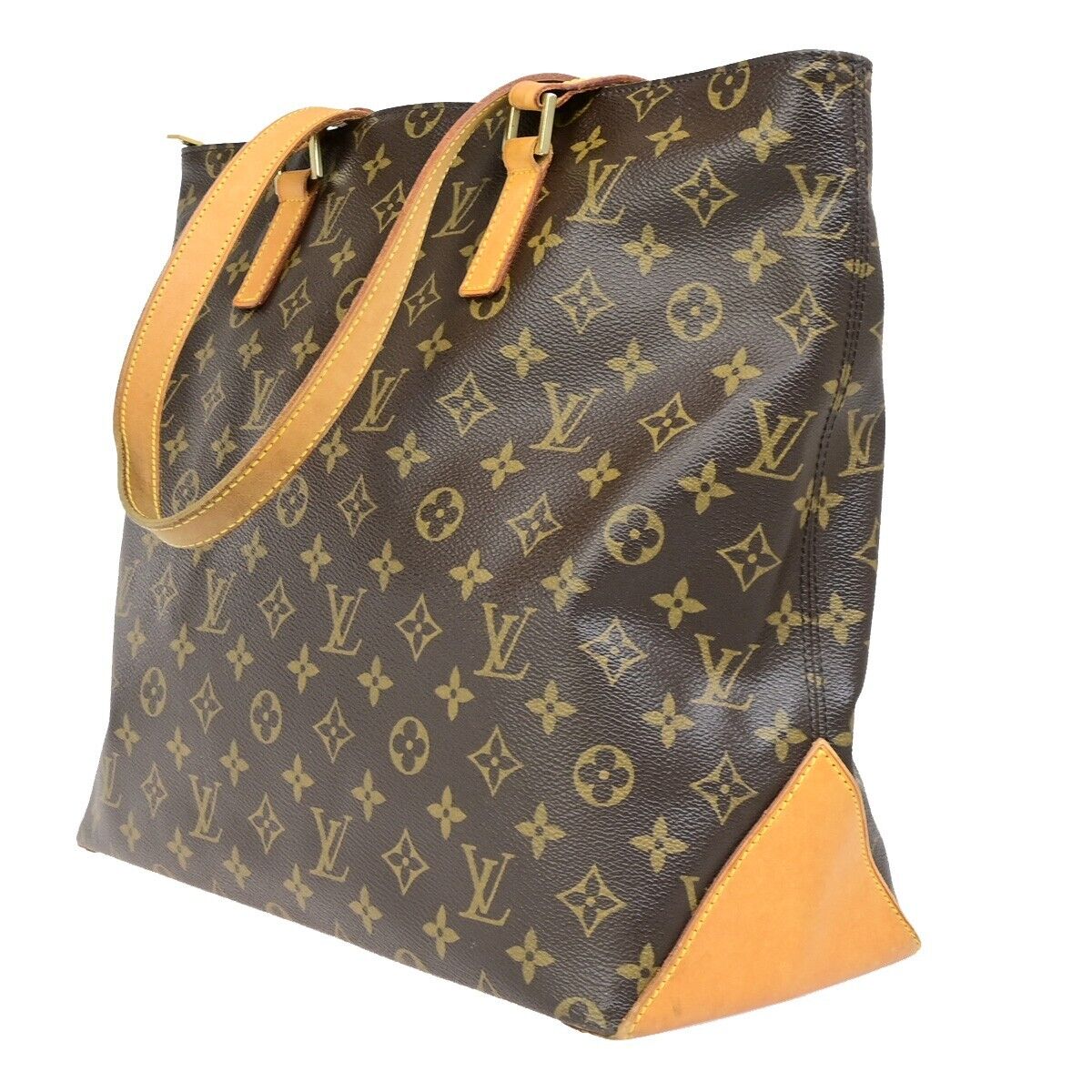 LOUIS VUITTON Cabas Mezzo Shoulder Bag Monogram Leather Brown M51151 73ED147