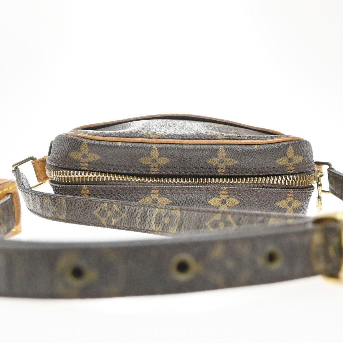 LOUIS VUITTON Danube Shoulder Bag Monogram Leather Brown France M45266 32MA300