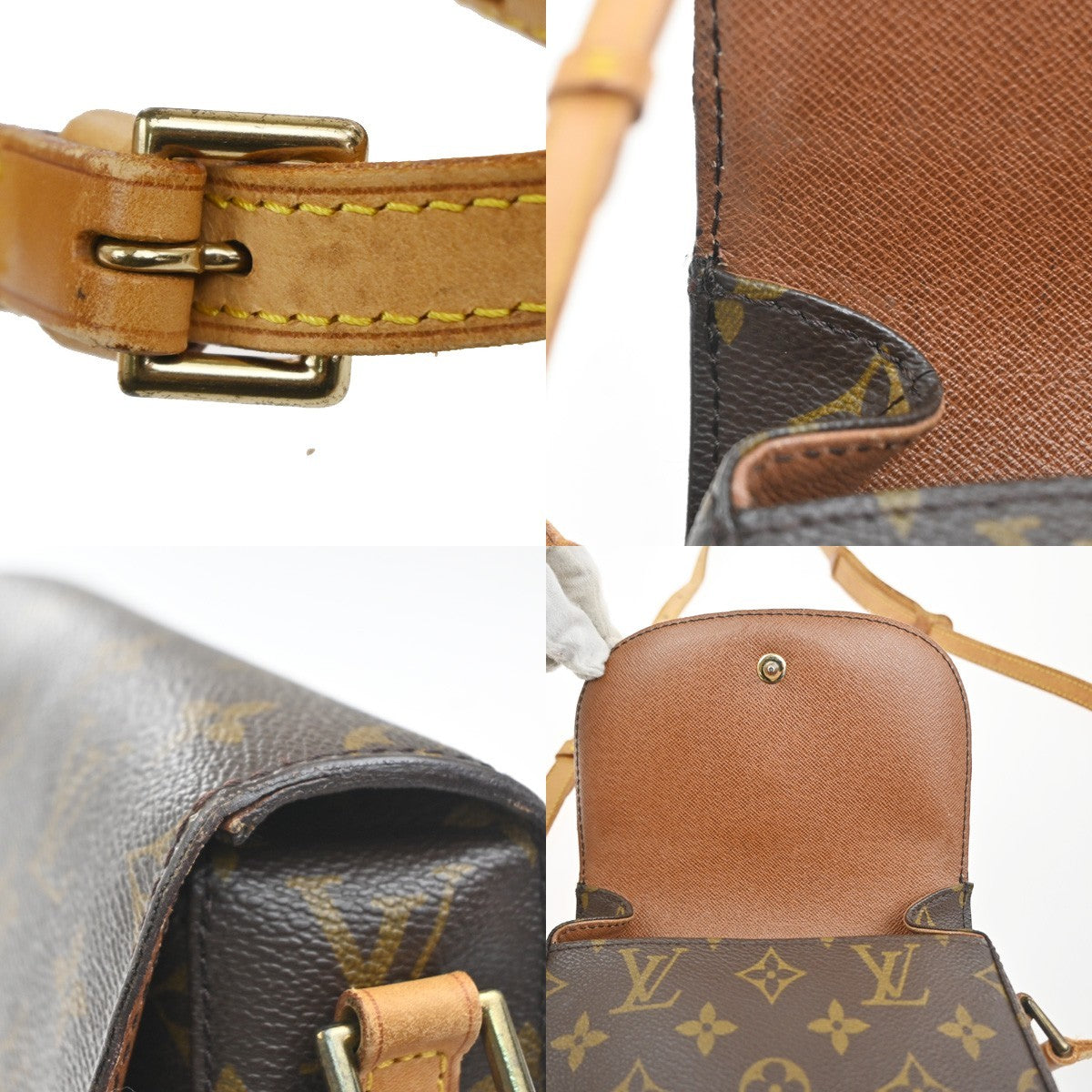 LOUIS VUITTON Mini Saint Cloud Shoulder Bag Monogram Leather BN M51244 32MA505