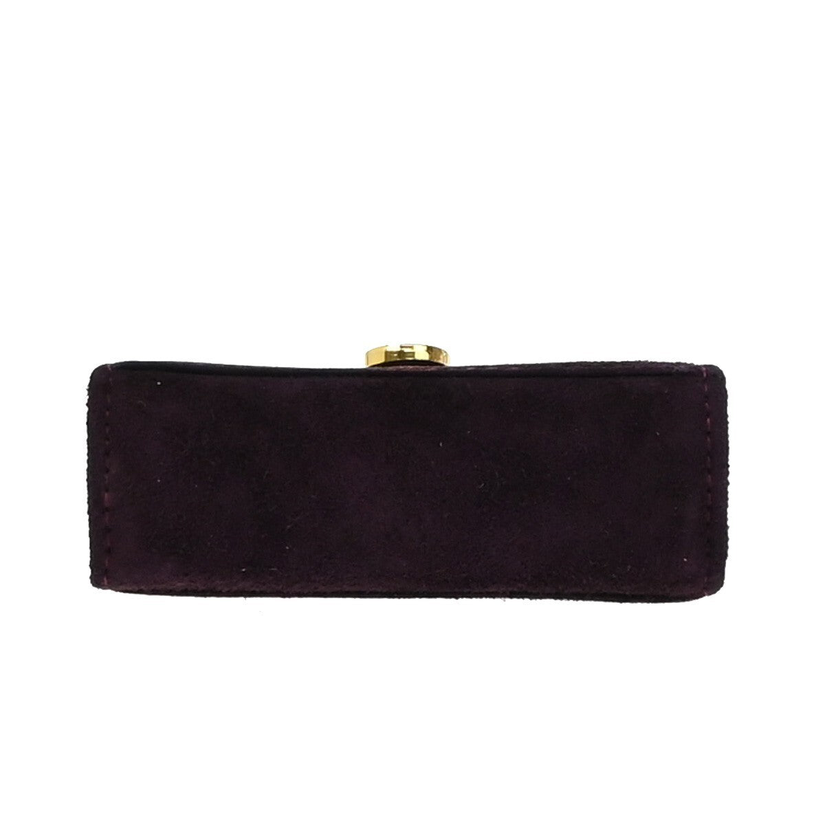 SALVATORE FERRAGAMO Gancini Mini Chain Shoulder Bag Suede Leather Purple 80EE153