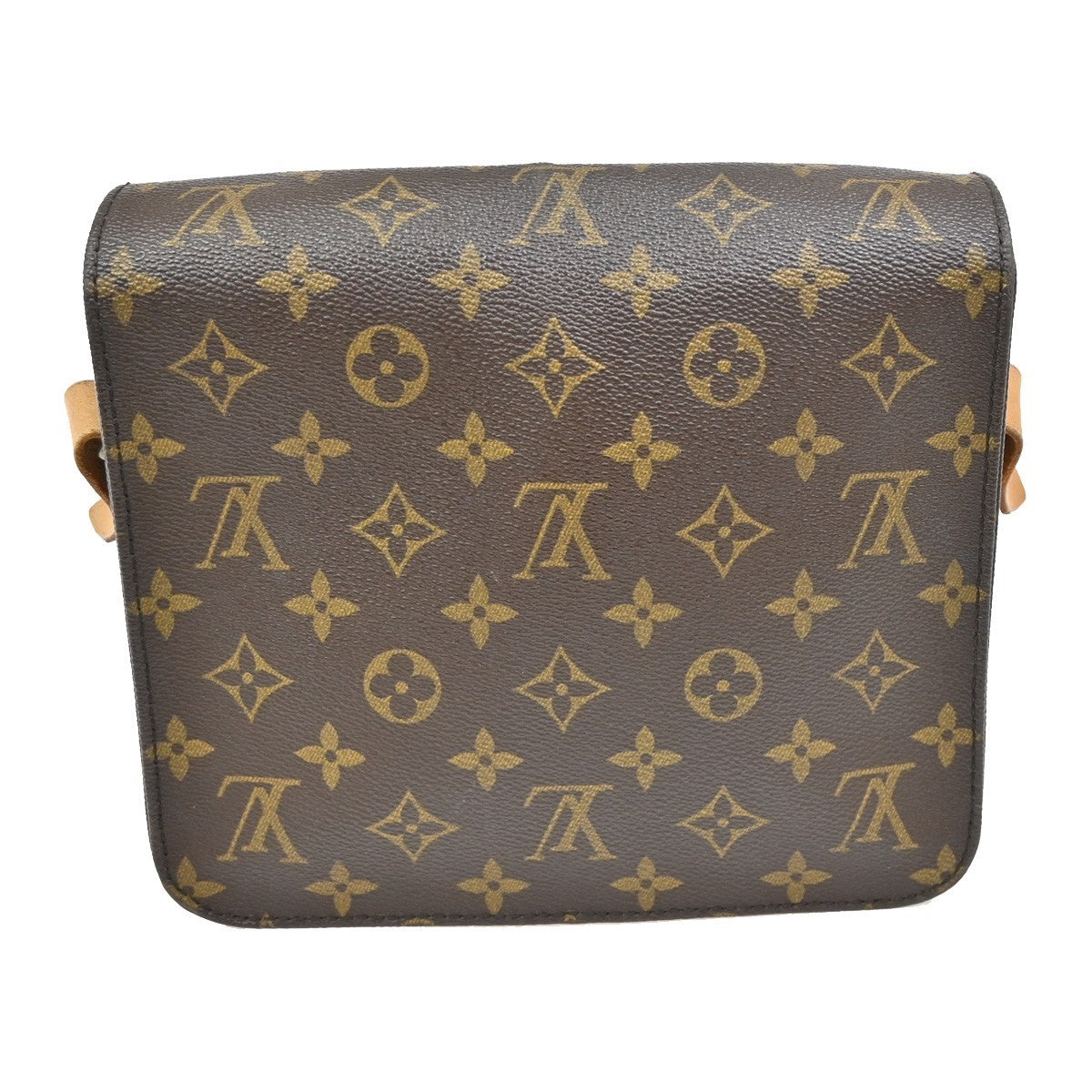 LOUIS VUITTON Cartouchiere MM Shoulder Bag Monogram Leather Brown M51253 89EF868