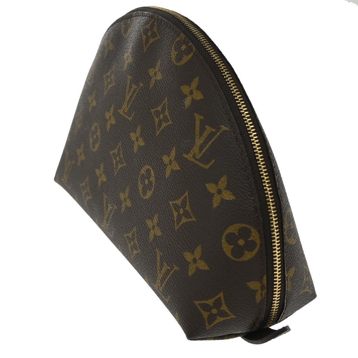 LOUIS VUITTON Trousse Demi Ronde Pouch Monogram Leather Brown M47520 63TA172
