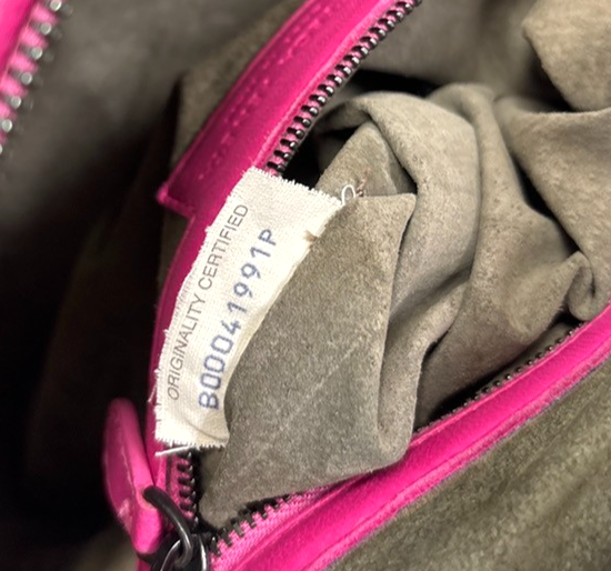 BOTTEGA VENETA Intrecciato Nodini Logo Shoulder Bag Leather Pink Italy 98MA219