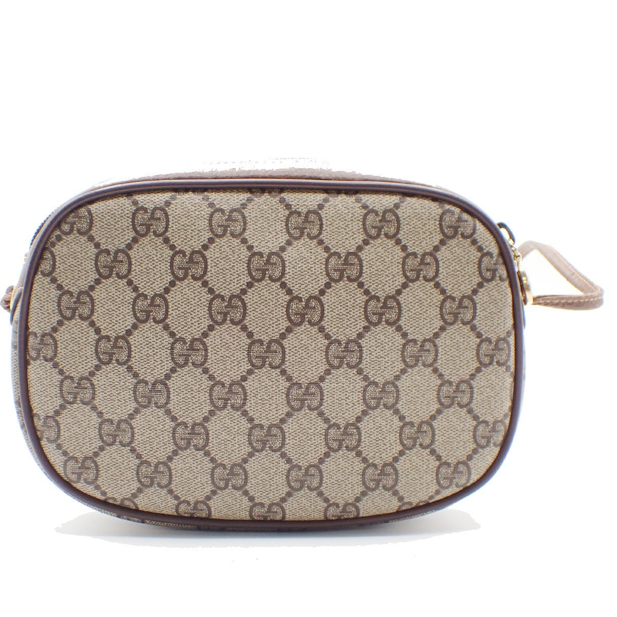 GUCCI GG Pattern Sherry Line Mini Shoulder Bag PVC Leather Beige Brown 32KC369