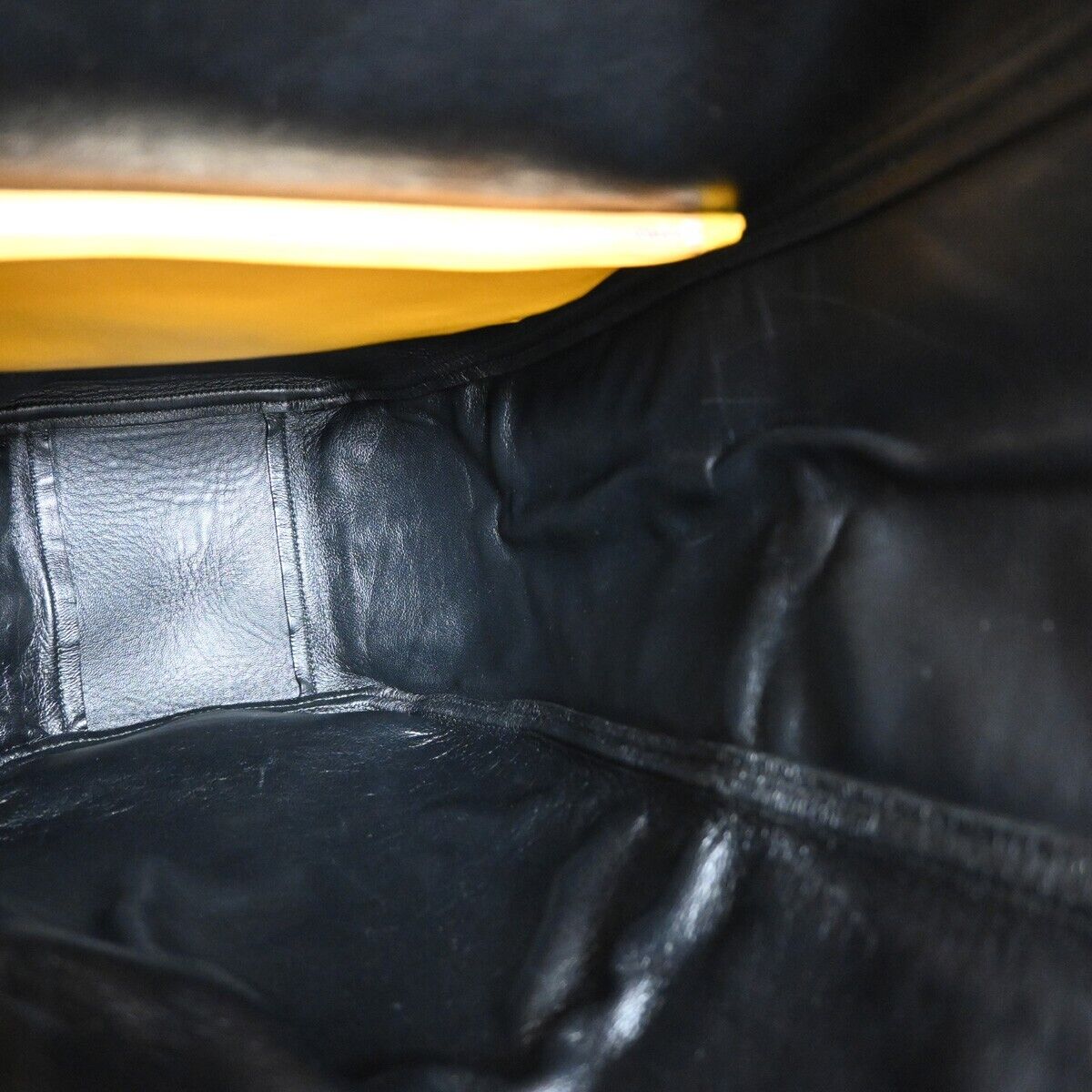 BALENCIAGA Logo 2Way Shoulder Hand Bag Leather Yellow Silver 87SH253