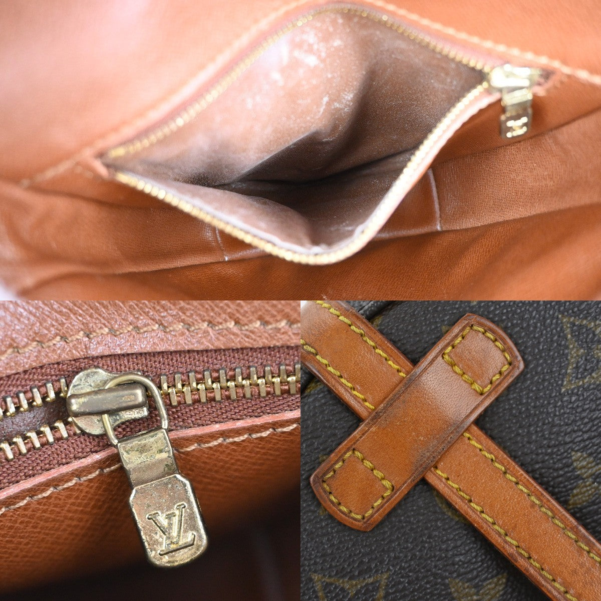 LOUIS VUITTON Chantilly PM Shoulder Bag Monogram Leather Brown M51234 80KB465