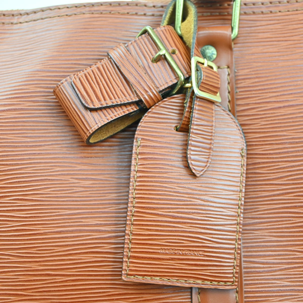 LOUIS VUITTON LV Logo Keepall45 Boston Hand Bag Epi Leather M42973 77RL415