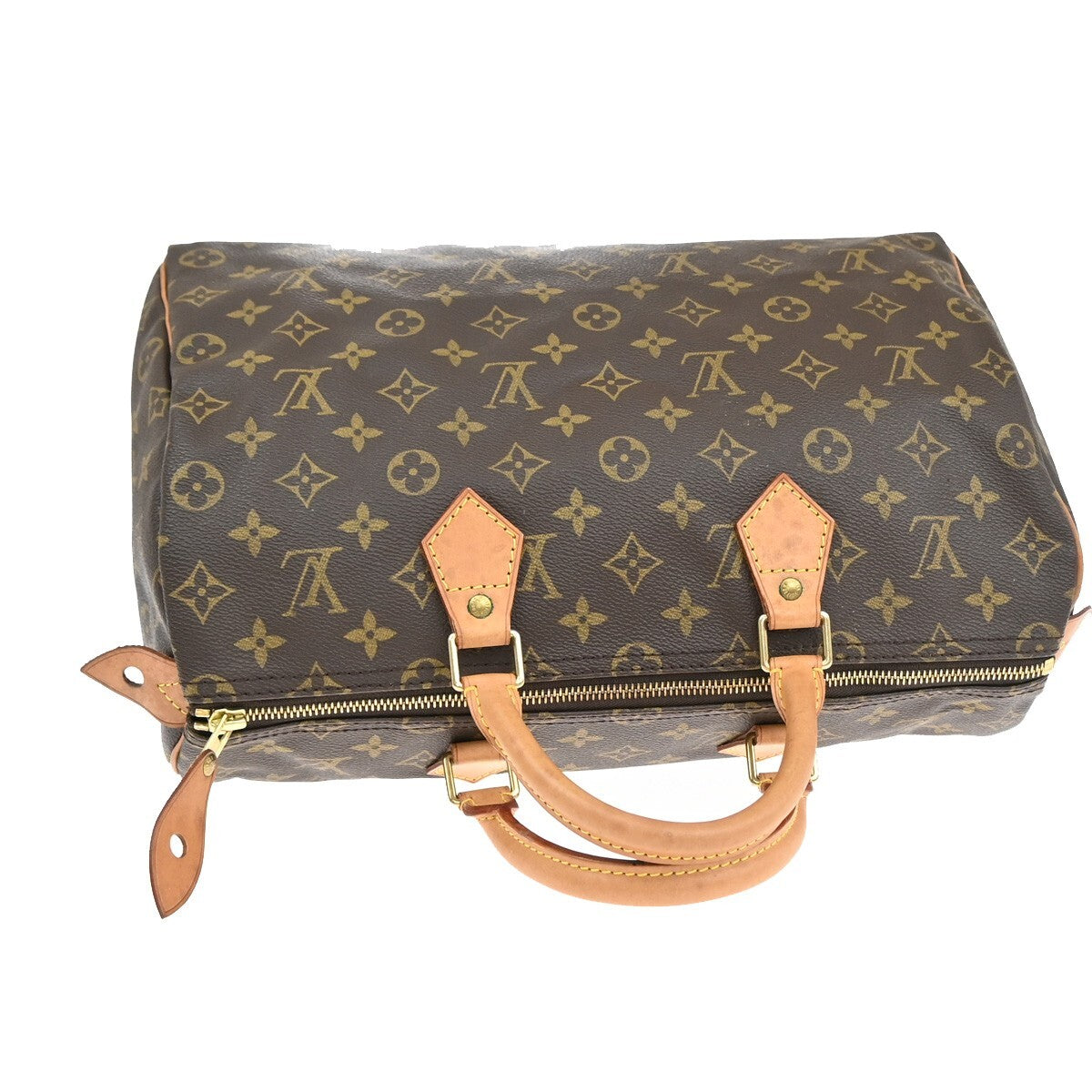 LOUIS VUITTON Speedy 35 Travel Hand Bag Monogram Leather Brown M41524 97EE595