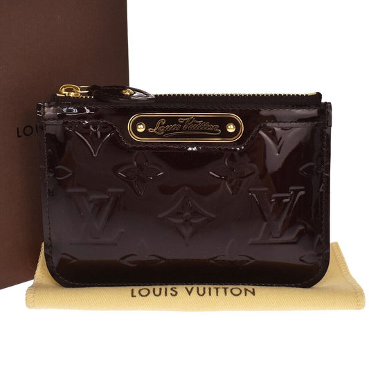 LOUIS VUITTON Pochette Cles Coin Wallet Monogram Vernis Amarante M93557 37GA239