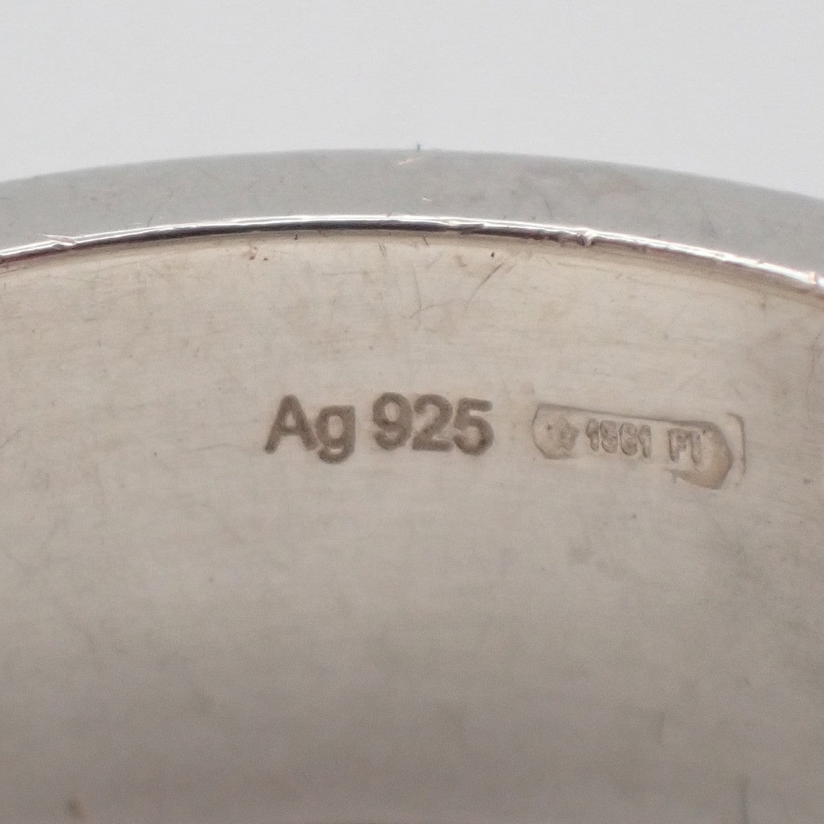 GUCCI G Logo Ring Silver 925 Size JP16 US8 Italy Accessory Italy 09KD093