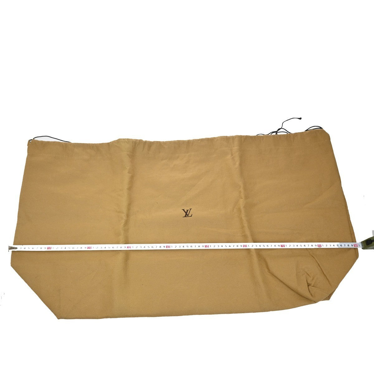 LOUIS VUITTON Logo 10 Set Dust Bag Drawstring Canvas Cotton Beige Brown 09KP114