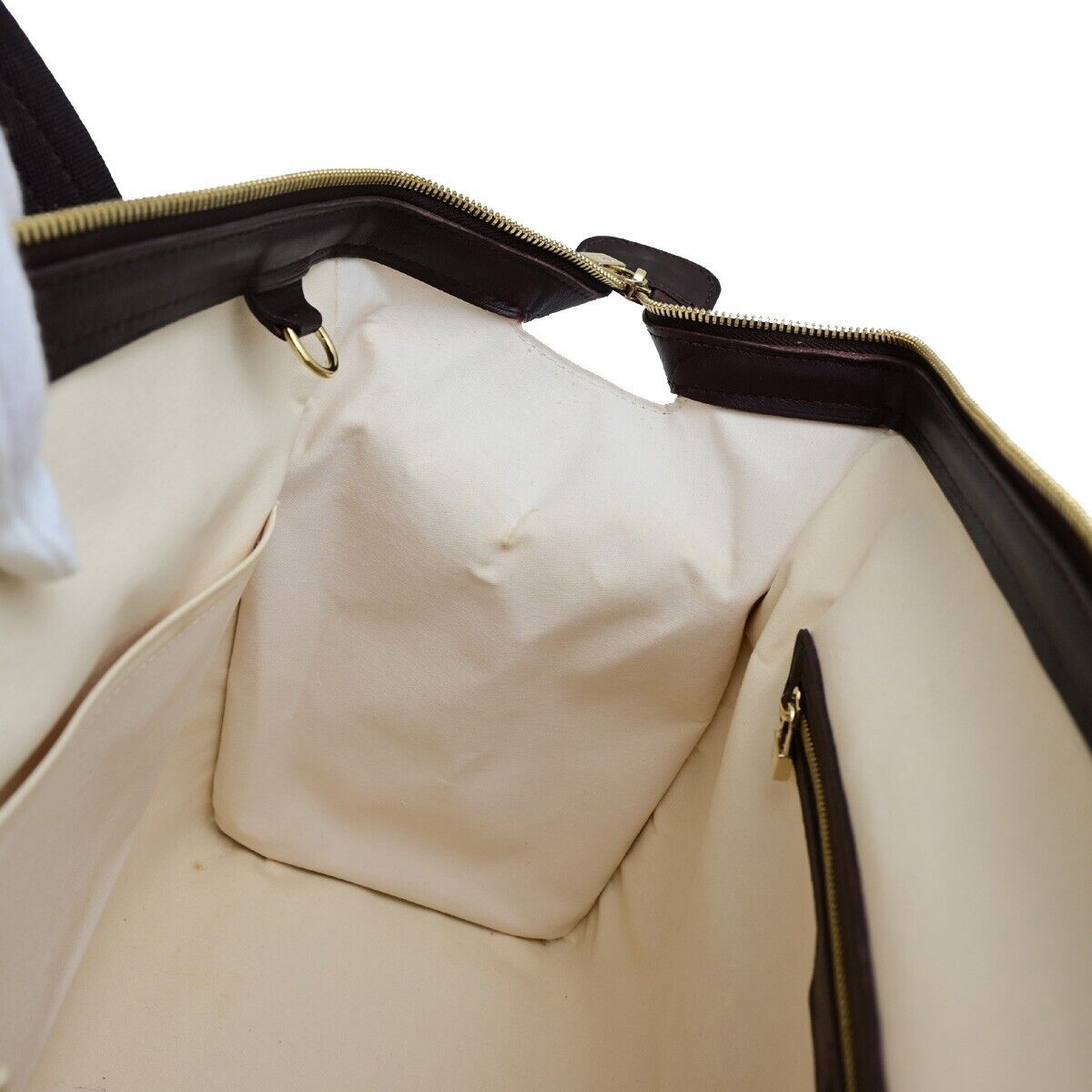 LOUIS VUITTON Logo Josephine GM Hand Bag Monogram Mini Canvas Red M92213 83EC887