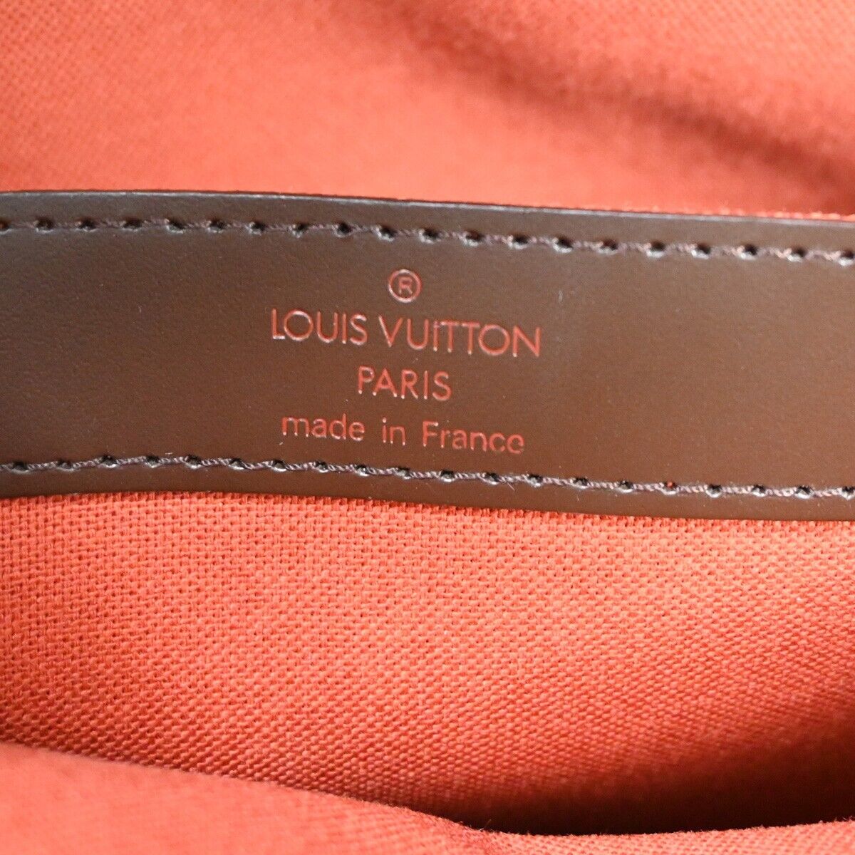 LOUIS VUITTON Naviglio Shoulder Bag Damier Ebene Leather Brown N45255 90FA422