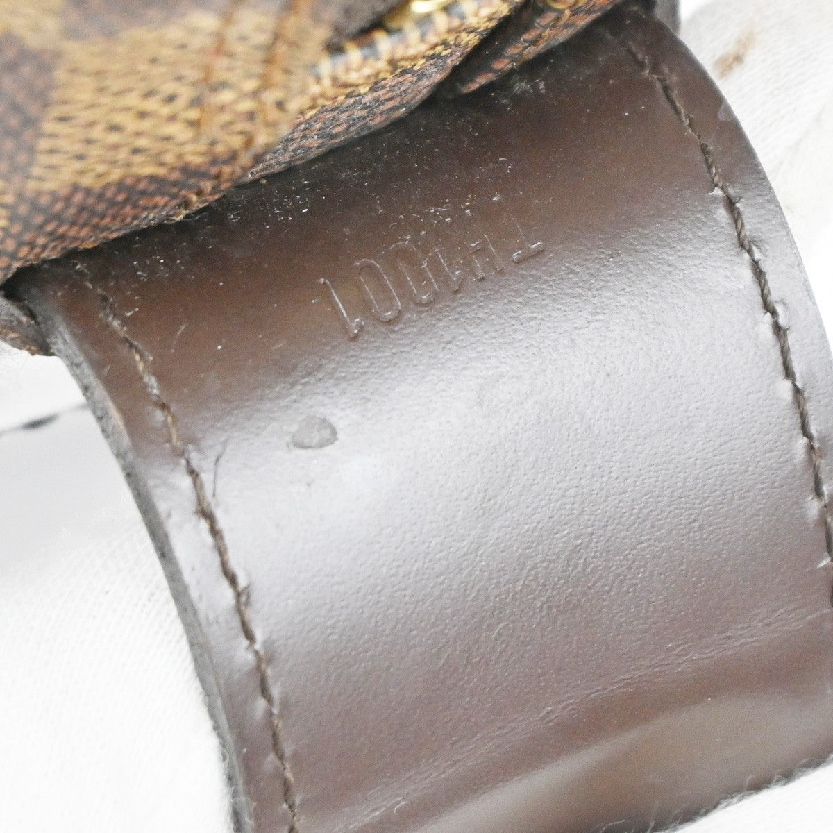 LOUIS VUITTON Naviglio Shoulder Bag Damier Ebene Leather Brown N45255 84KC784