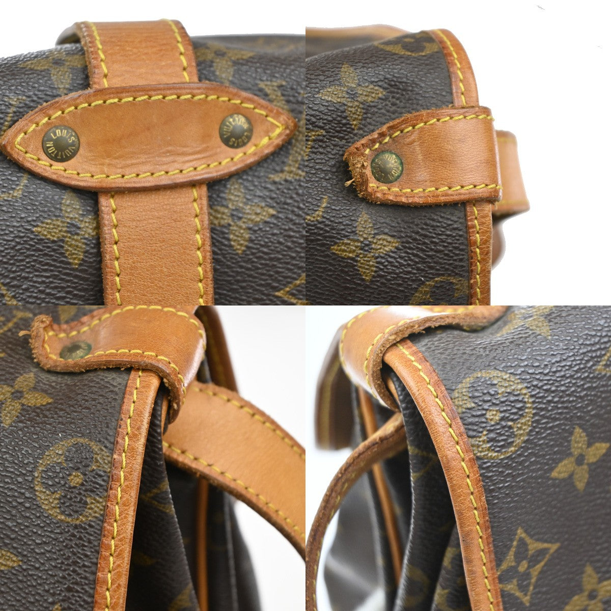 LOUIS VUITTON Saumur 35 Shoulder Bag Monogram Leather BN France M42254 13MA609