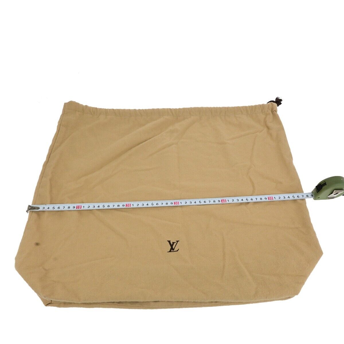 LOUIS VUITTON Logo 10 Set Dust Bag Drawstring Canvas Cotton Beige Brown 08SJ623