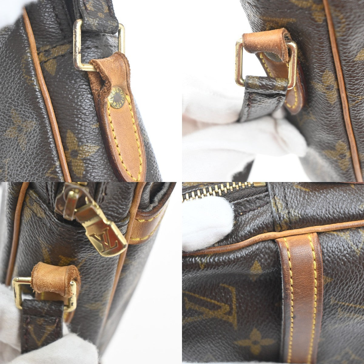 LOUIS VUITTON Danube Shoulder Bag Monogram Leather Brown France M45266 64KP584
