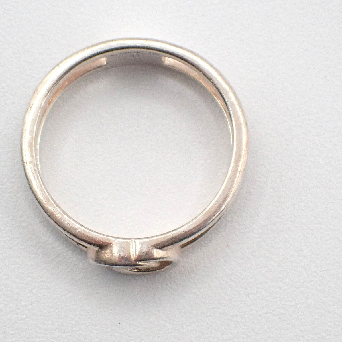 GUCCI Interlocking G Ring Silver 925 Size JP 11 US 6 Italy Accessory 07CA583