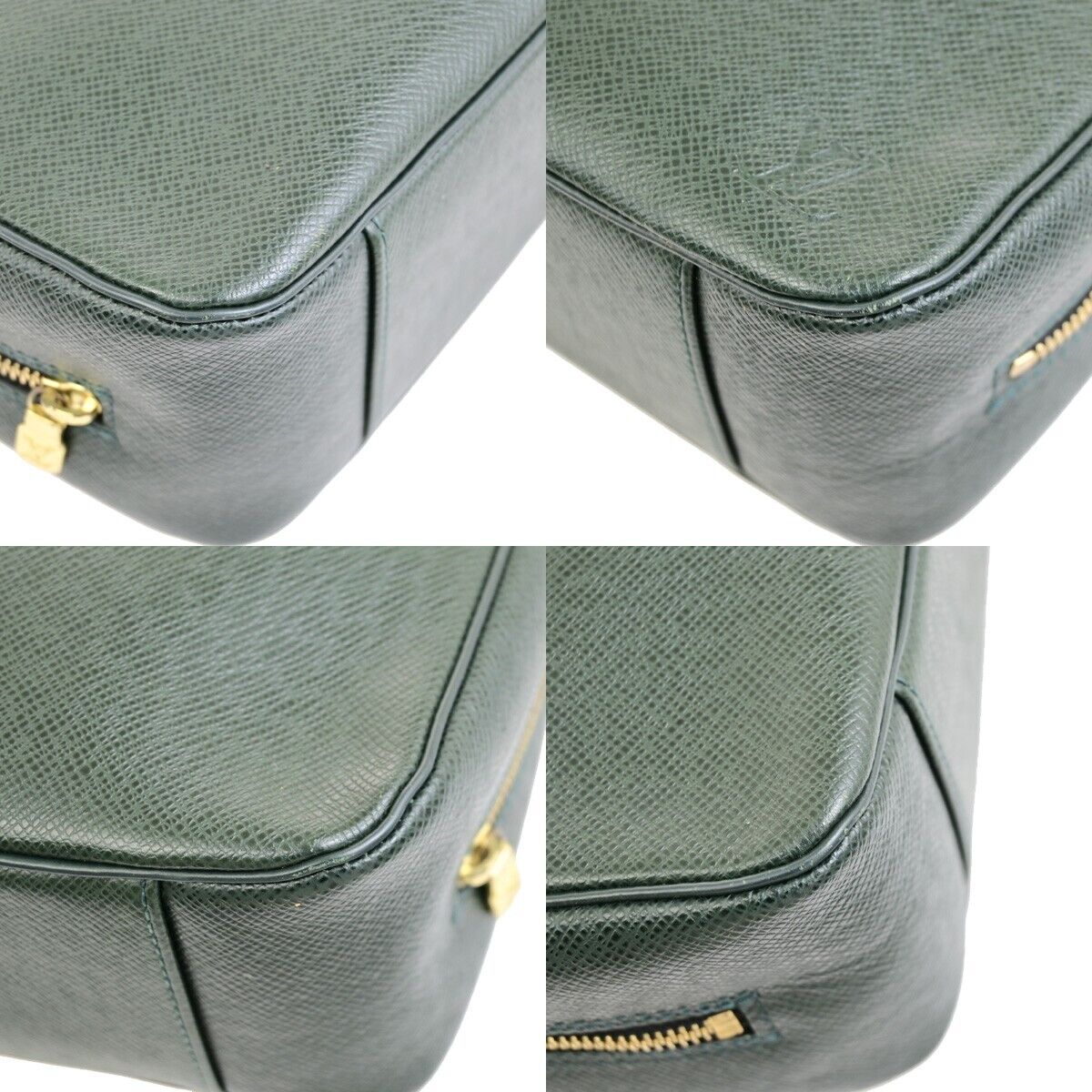 LOUIS VUITTON Trousse toilette GM Pouch Bag Taiga Leather Green M30214 67FB394