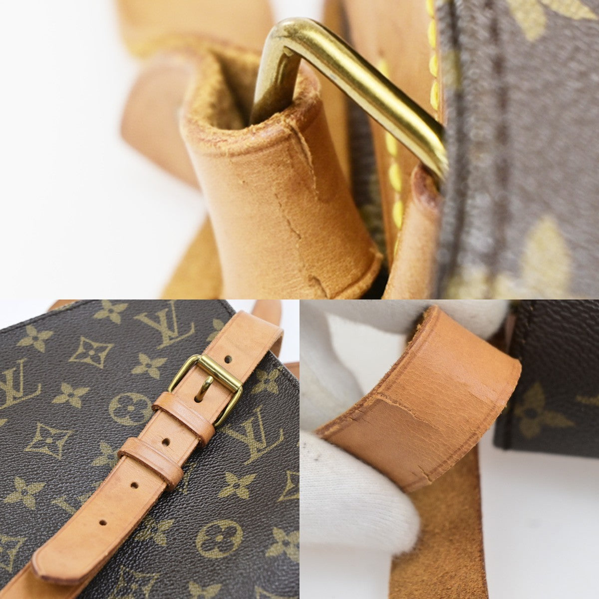LOUIS VUITTON Cartouchiere MM Shoulder Bag Monogram Leather Brown M51253 83CB039