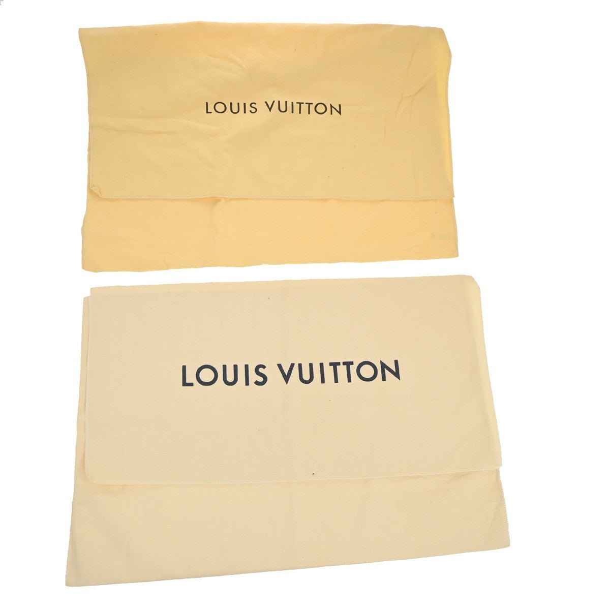 LOUIS VUITTON Logo 20 Set Drawstring Dust Bag Canvas Cotton Beige Brown 63EG382