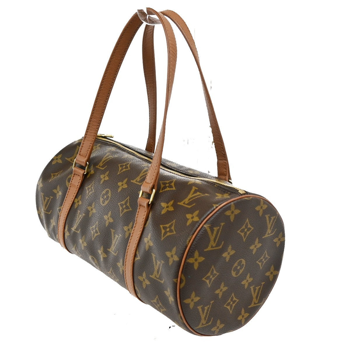 LOUIS VUITTON Logo PAPILLON 30 Hand Bag Monogram Leather Brown M51365  73TA131
